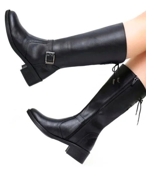 بوت زنانه بلند پاشنه دار پشت بند کد 2166