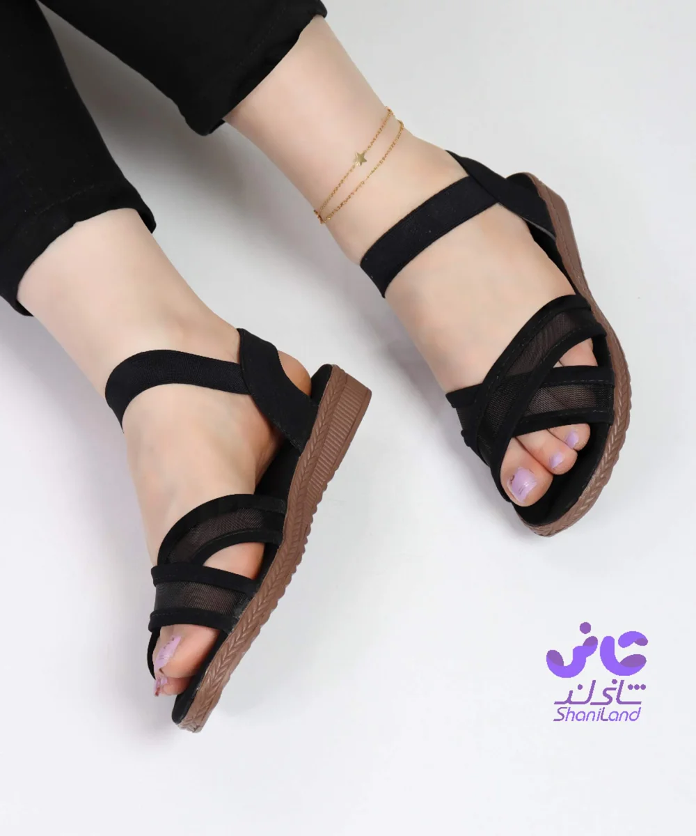 صندل تابستانه ضربدری توری کد 2549
