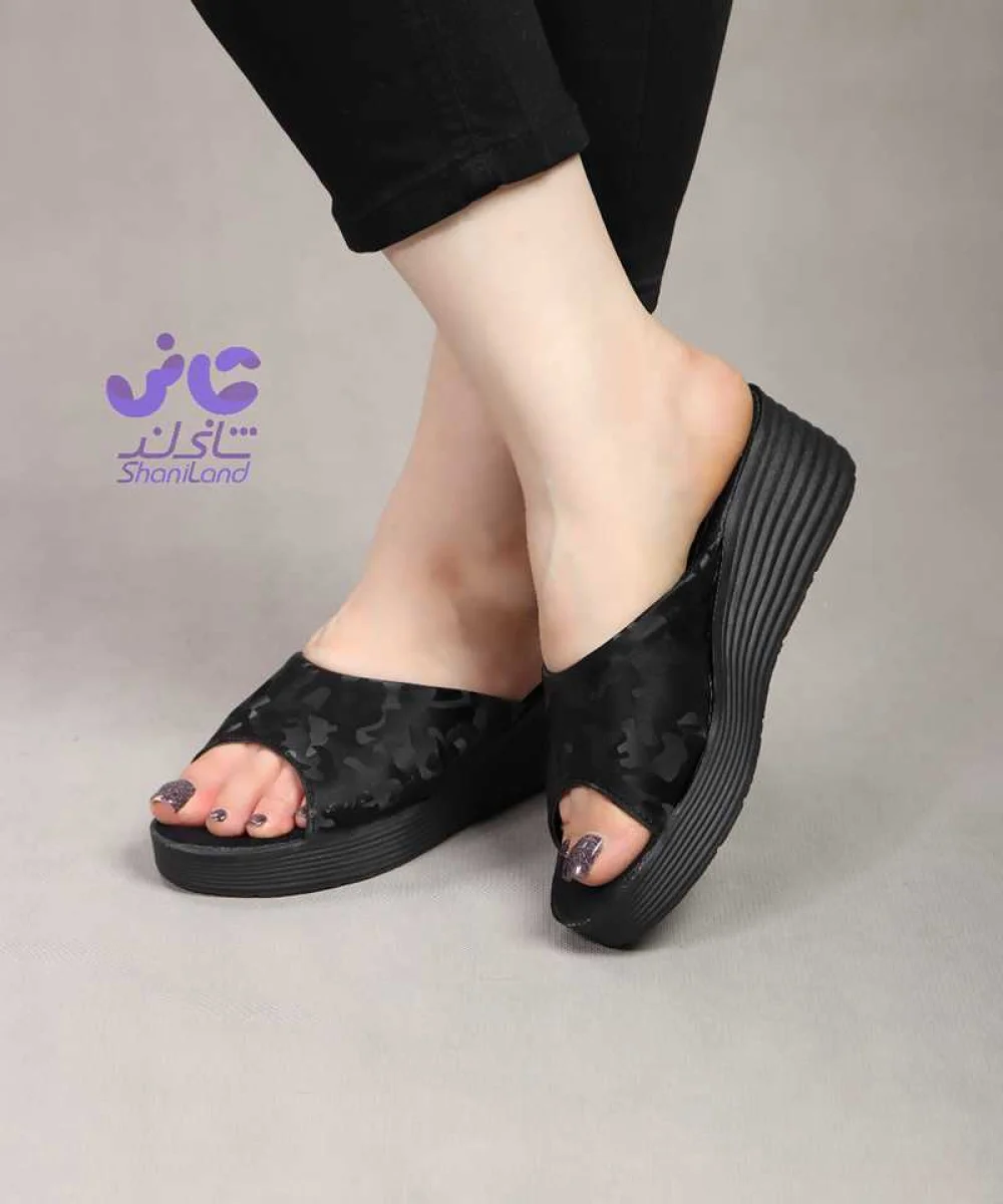 صندل لژدار مدل کیانا طرح دار کد 26372