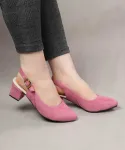 کفش پاشنه دار پشت بند کد 2218