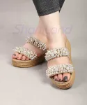 صندل کنفی مرواریدی لژدار کد 2587
