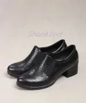 کفش پاشنه دار بغل کش مدل پوست ماری کد N23641