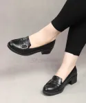 کالج یراق دار چرم پاشنه دار کد 23330