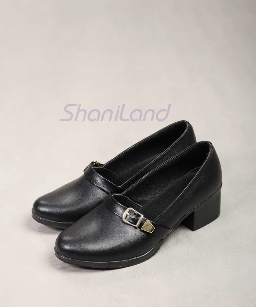 کفش پاشنه دار زیره طبی بغل سگک کد 23349