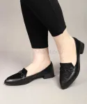 کالج پاشنه دار نوک تیز مخمل ساعتی کد 23372