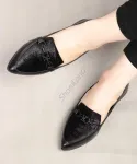 کالج پاشنه دار نوک تیز مخمل ساعتی کد 23372