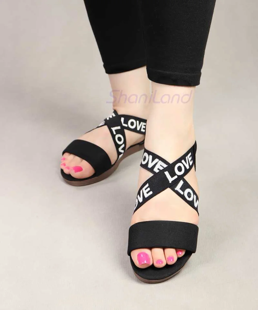 صندل زنانه تابستانی مدل love کد 25131
