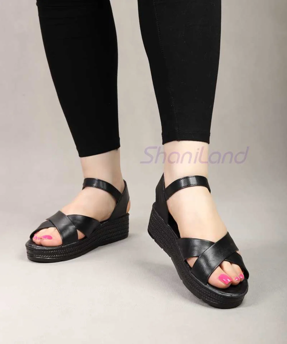 صندل لژدار تابستانی مدل ضربدری کد 25143