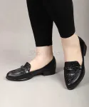 کالج پاشنه دار نوک تیز ورنی کد 23407