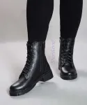 نیم بوت بغل زیپ 2 سگک کد 21103