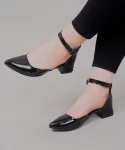 کفش پاشنه دار ورنی کد 23573