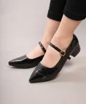 کفش پاشنه دار زنانه ورنی کد 2268