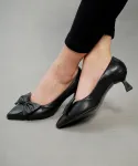 کفش پاشنه فرانسوی پاپیونی کد 2273