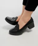کفش کالجی زنانه پاشنه دار کد 23651
