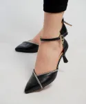 کفش مجلسی پاشنه دار نگینی کد 2277
