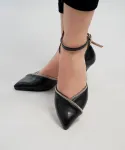 کفش مجلسی پاشنه دار نگینی کد 2277