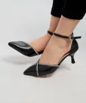کفش مجلسی پاشنه دار نگینی کد 2277