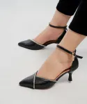 کفش مجلسی پاشنه دار نگینی کد 2277