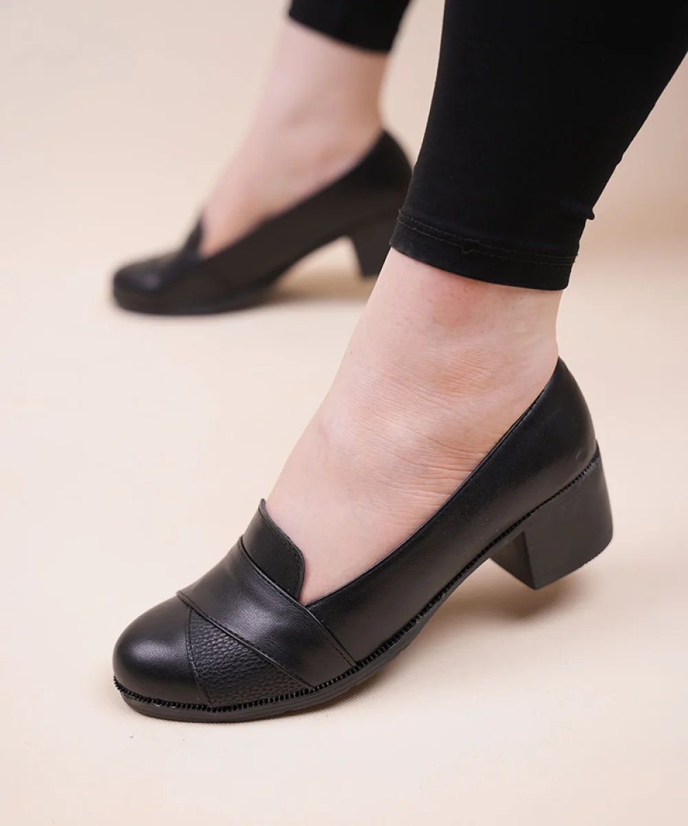 کالج زنانه طرح دار پاشنه دار کد 23720