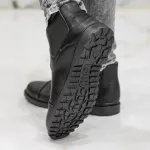 نیم بوت چلسی مردانه مشکی چرم مصنوعی کد 307