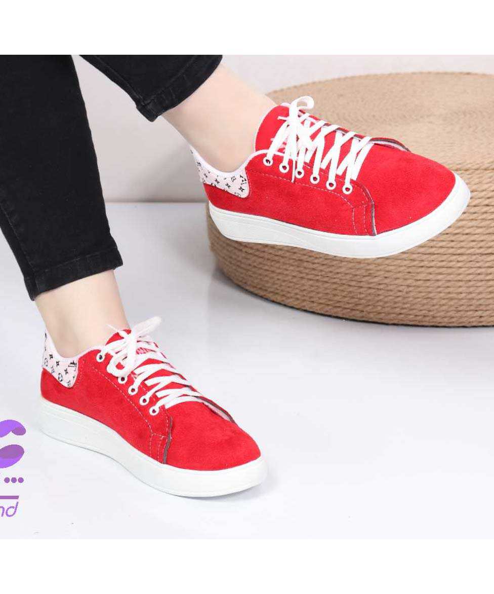 کتونی طرح لبخند سویت قرمز کد 24123