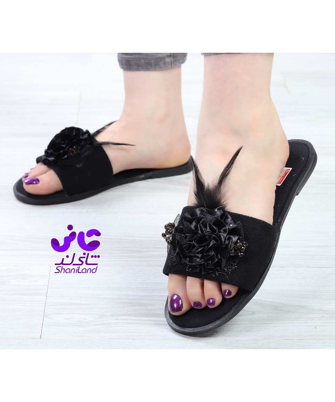 صندل گل دار پر دار کد 26134