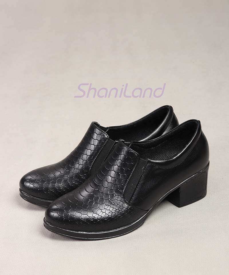کفش پاشنه دار بغل کش مدل پوست ماری کد N23641