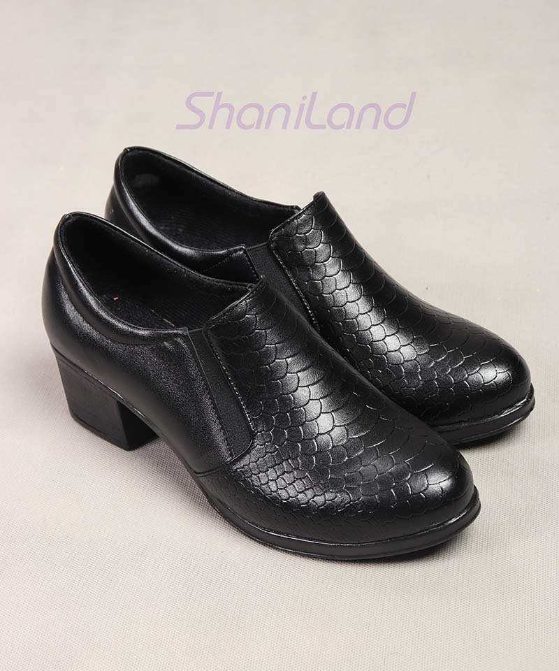 کفش پاشنه دار بغل کش مدل پوست ماری کد N23641