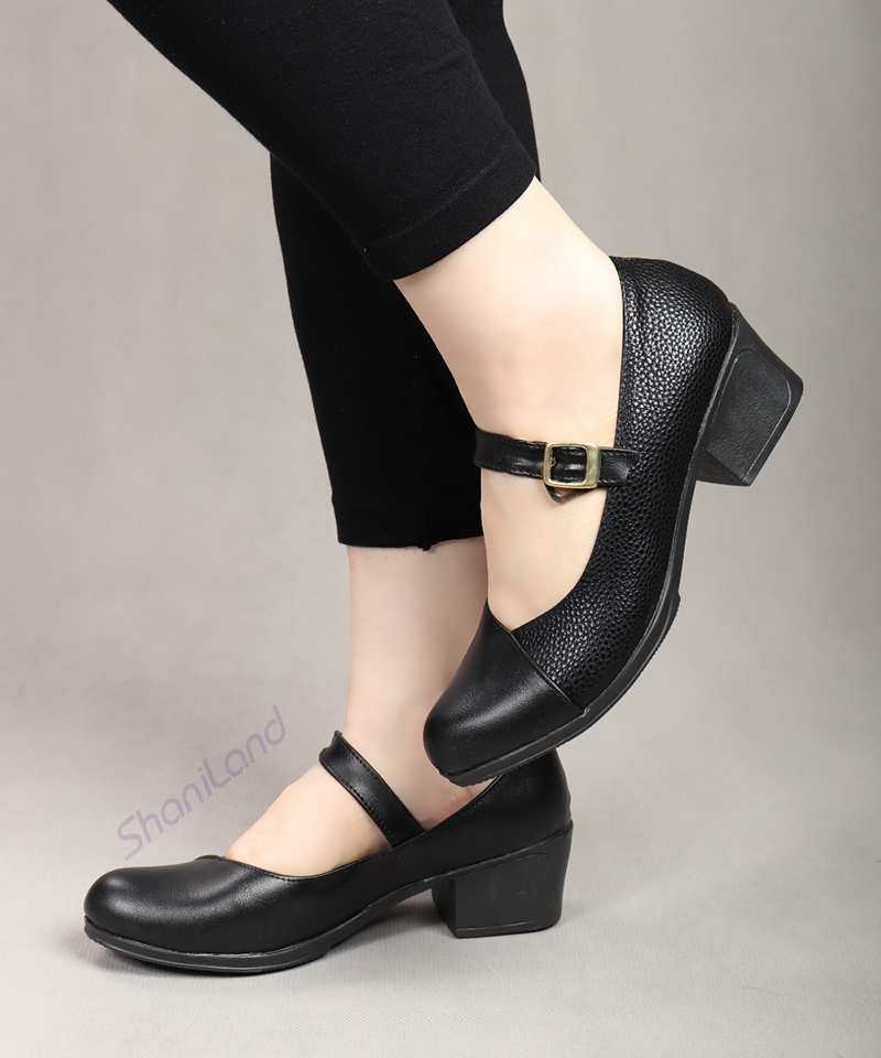 کفش پاشنه دار زیره طبی رکاب دار کد 23352