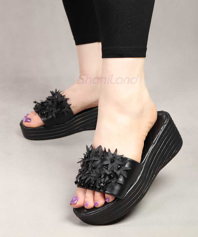 صندل لژدار مدل شکوفه آویزدار کد 2645