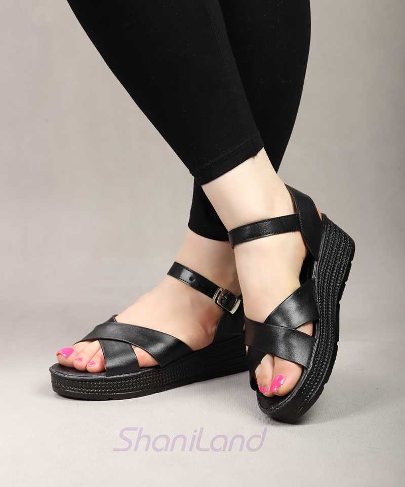 صندل لژدار تابستانی مدل ضربدری کد 25143