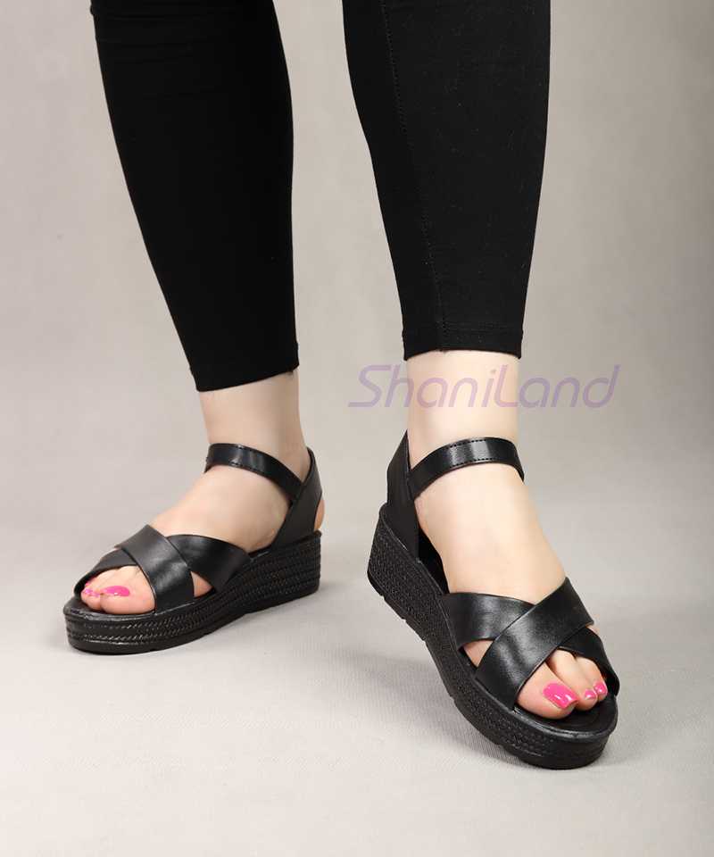 صندل لژدار تابستانی مدل ضربدری کد 25143