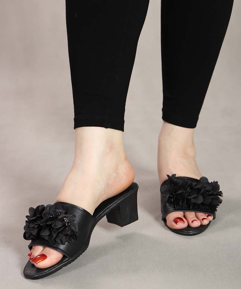 صندل گل دار پاشنه دار کد 26510