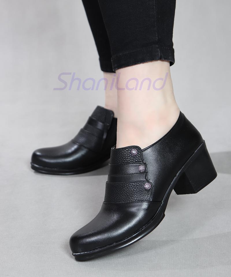 کفش طبی بغل کش مدل نگینی کد 2250