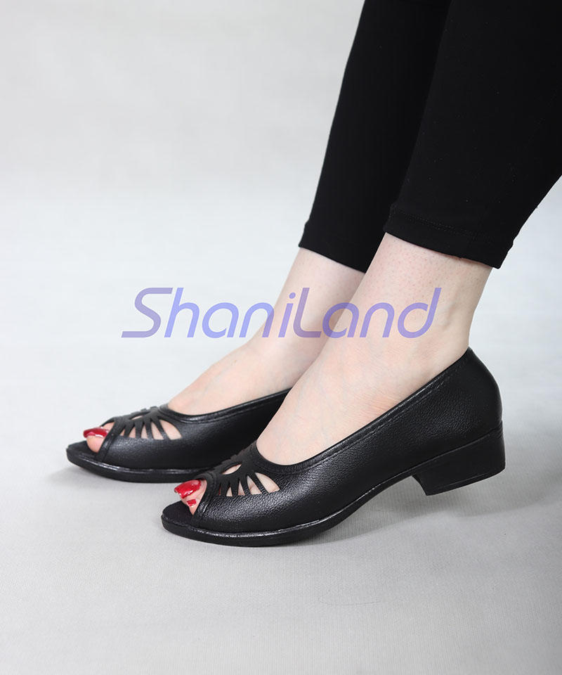 کفش زنانه زیره طبی پاشنه دار بزرگ پا کد 23477