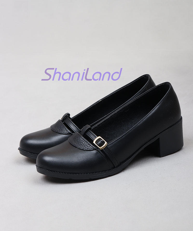 کفش کالجی پاشنه دار بغل سگک کد 23522